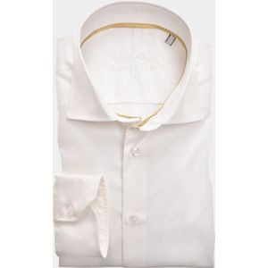 Ledub - Slim Fit Overhemd - Beige - 100% Katoen - Strijkvrij