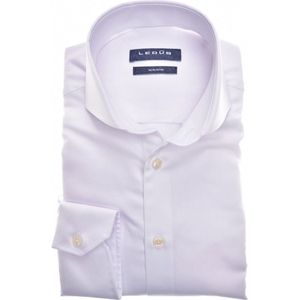Ledub - Modern Fit Overhemd - Wit - Strijkvrij - Lange Mouwen