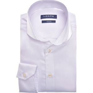 Ledub - Slim Fit Overhemd - Wit - Strijkvrij - Boordmaat 39