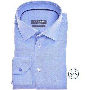 Ledub modern fit overhemd, middenblauw