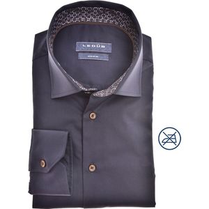 Ledub - Overhemd - Donkerblauw - Katoen - Moderne Fit