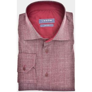 Ledub modern fit overhemd, donkerrood