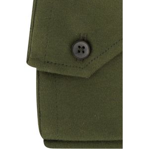 Ledub - Business Overhemd - Groen - Katoen - Slim Fit