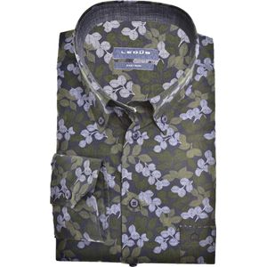 Ledub modern fit overhemd, middengroen