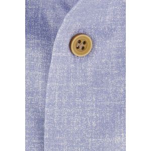 John Miller - Overhemd - Blauw - Katoenmix - Tailored Fit