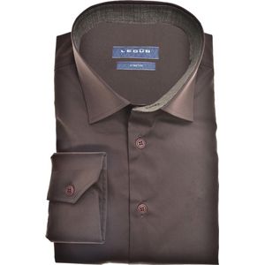 Ledub - Shirt Dress - Donkerbruin - Katoenmix