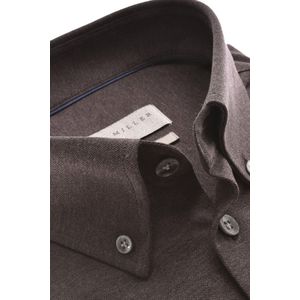 John Miller - Overhemd - Donkerbruin - Katoen