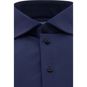 Ledub - Modern Fit Overhemd - Donkerblauw - 73% Polyamide 27% Elastaan