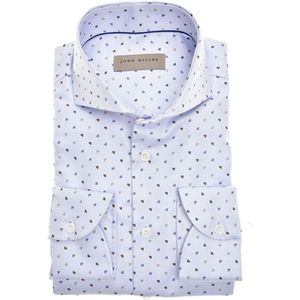 Business overhemd John Miller lichtblauw geprint katoen Slim Fit