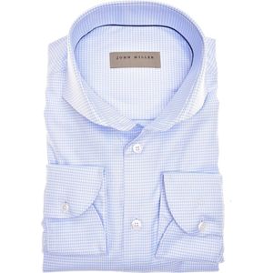 John Miller - Overhemd - Blauw - Katoen