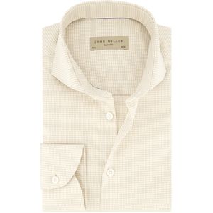 John Miller, Overhemden, Heren, Beige, M, Beige Business Overhemd