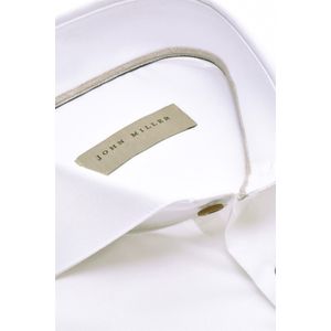 John Miller - Overhemd - Effen Wit - Katoen - Slim Fit