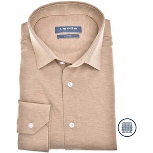 Ledȗb Jersey shirt lichtbruin, Effen