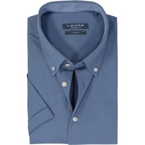 Ledub - Modern Fit - Overhemd - Lichtblauw - Korte Mouw - Strijkvriendelijk
