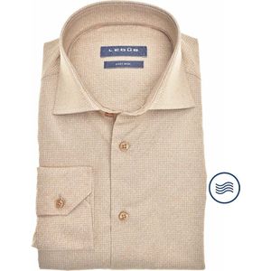 Ledub modern fit overhemd, beige mini dessin