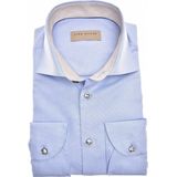 John Miller - Slim Fit Overhemd - Lichtblauw - Katoen