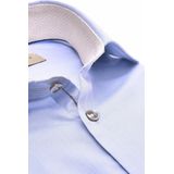 John Miller - Slim Fit Overhemd - Lichtblauw - Katoen