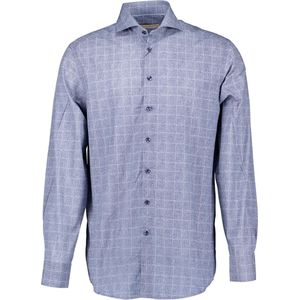 John Miller - Tailored Fit Overhemd - Blauw - Katoen