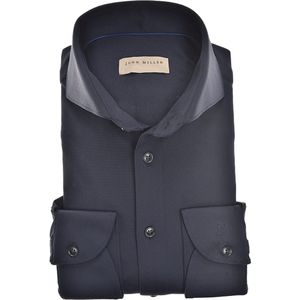 John Miller Overhemd donkerblauw, Effen