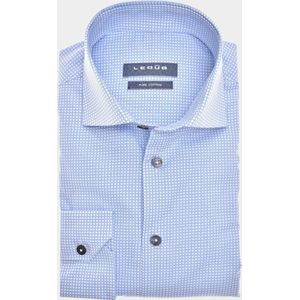 Ledub modern fit overhemd, lichtblauw dessin