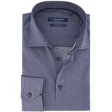 Ledub - Blauw Fantasie - Overhemd - 100% Katoen - Haifisch Kraag - Lange Mouwen