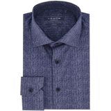 Ledub modern fit overhemd, donkerblauw dessin