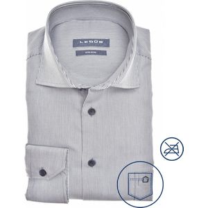 Ledûb modern fit streep donkerblauw