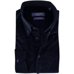 Ledub - Overhemd - Donkerblauw - 100% Katoen - Slim Fit