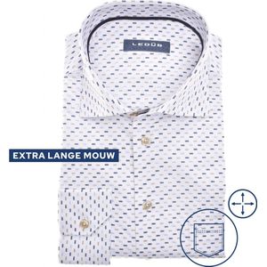 Ledub - Modern Fit Overhemd - Donkerblauw - Popeline - Strijkvriendelijk