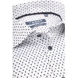 Ledub - Modern Fit Overhemd - Blauw - Poplin - Lange Mouwen