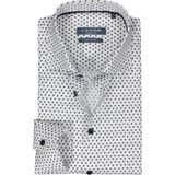 Ledub - Modern Fit Overhemd - Blauw - Poplin - Lange Mouwen