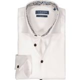 Ledub - Modern Fit Overhemd - Wit - Poplin - Strijkvrij