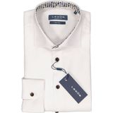 Ledub - Modern Fit Overhemd - Wit - Poplin - Strijkvrij