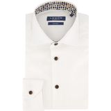Ledub - Modern Fit Overhemd - Wit - Poplin - Strijkvrij