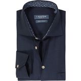 Ledub - Modern Fit - Overhemd - Donkerblauw - Strijkvriendelijk