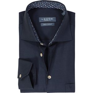 Ledub - Modern Fit Overhemd - Paarsblauw - 100% Biologisch Katoen - Strijkvriendelijk