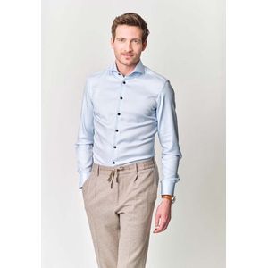 John Miller - Overhemd - Blauw - Katoen - Tailored Fit