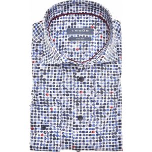 Ledub - Overhemd - Donkerblauw - Katoen - Unieke Print