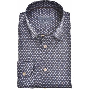 Ledub - Overhemd - Donkerblauw - Geprint