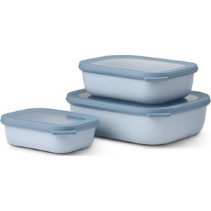 Mepal Multischüssel-Set  3-teilig / 0 5l  1 0l  2 0l  Cirqula ¦ blau ¦ Kunststoff ¦ Maße (cm): B: 20 H: 7 Küchenzubehör - Sconto