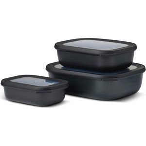 Mepal Multikom Cirqula vershouddoos set 500 + 1000 + 2000 ml Rechthoekig Nordic black