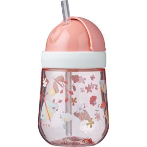 Mepal Mio rietjesbeker – 300 ml – Makkelijk vast te houden – Kinderservies – Flowers & Butterflies