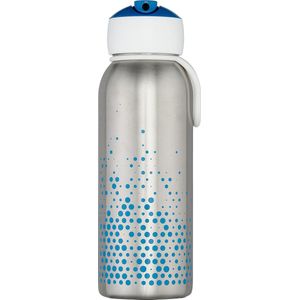 Mepal isoleerfles flip-up Campus – 350 ml – 12 uur koud / 9 uur warm – Drinkfles met rietje voor kinderen – Blue