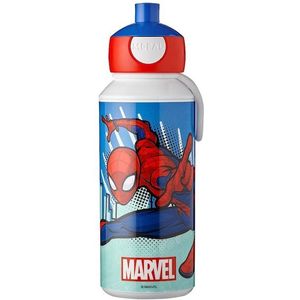 Mepal pop-up drinkfles Campus - 400 ml – Sluit goed af – Drinkbeker voor kinderen – Spiderman