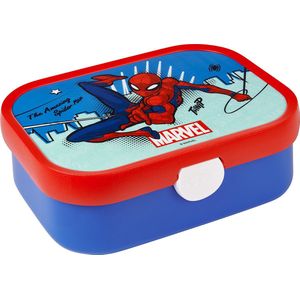 Mepal lunchbox Campus – Broodtrommel met vakjes voor kinderen – Geschikt voor 4 boterhammen – Spiderman
