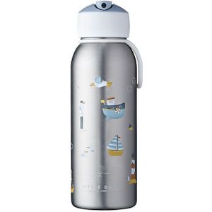 Mepal isoleerfles flip-up Campus – 350 ml – 12 uur koud / 9 uur warm – Drinkfles met rietje voor kinderen – Sailors Bay