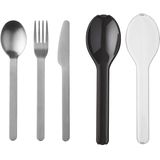 Mepal Besteckset  3-teilig "To Go"  Ellipse ¦ schwarz ¦ Edelstahl,Kunststoff ¦ Maße (cm): B: 5,1 H: 2,3 Geschirr & Besteck > Bestecksets - Sconto