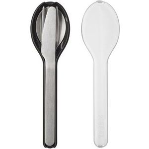Mepal Ellipse bestekset 3 delig Mes, vork en lepel RVS Nordic black