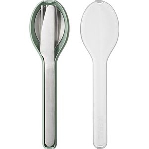 Mepal Ellipse bestekset 3 delig Mes, vork en lepel RVS Nordic sage