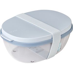 Mepal Ellipse lunchbox 1425 ml Saladebox Nordic blue